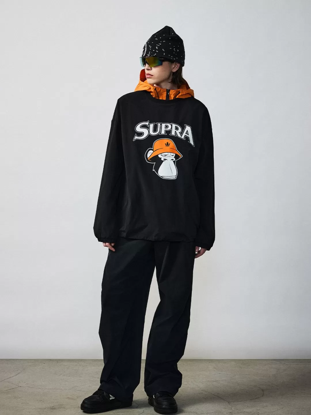 BAYC BIG GRAPHIC OVER FIT WOVEN PISTE^Supra Best Sale