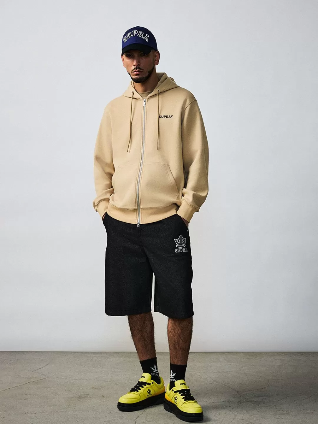 ESSENTIAL BASIC LOGO HOOD ZIP UP^Supra Discount