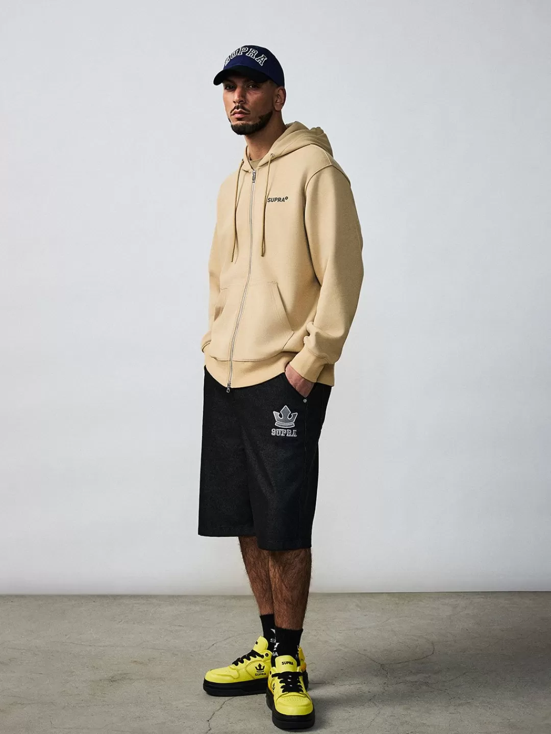 ESSENTIAL BASIC LOGO HOOD ZIP UP^Supra Discount