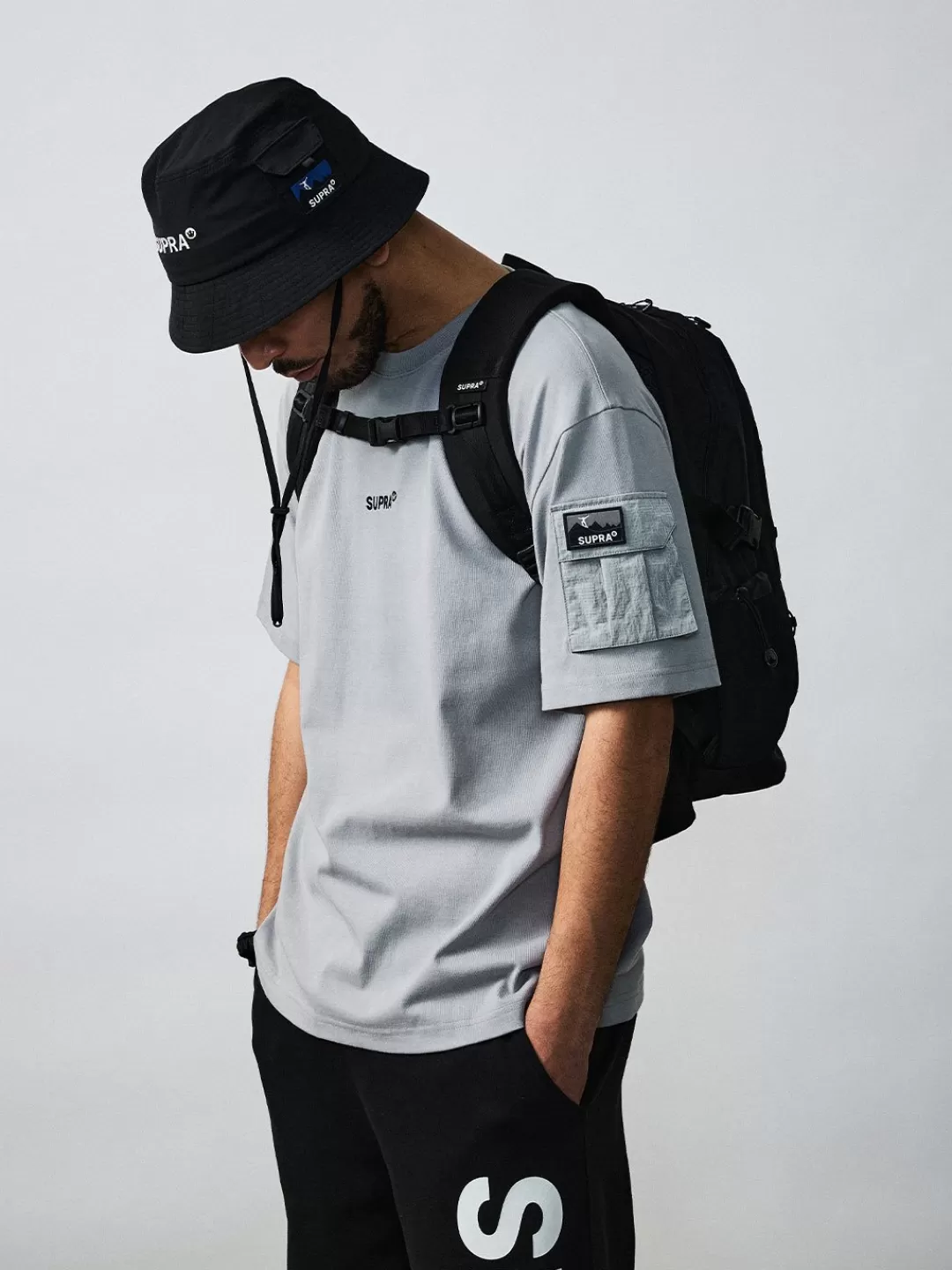 OUTDOOR LOGO POCKET T-SHIRTS^Supra Cheap