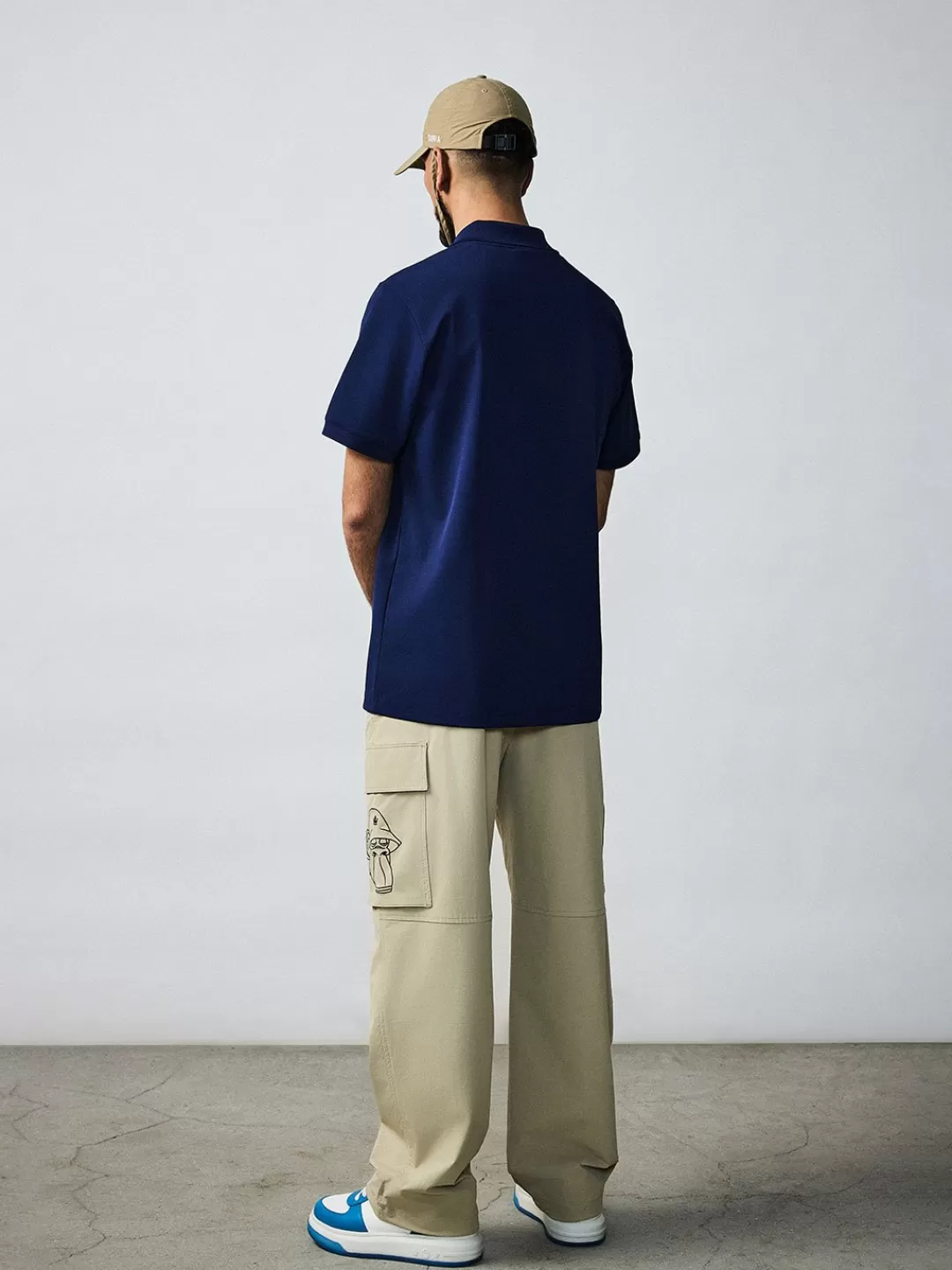 Pocket BAYC Graphic Semi-wide Woven Pants^Supra Hot