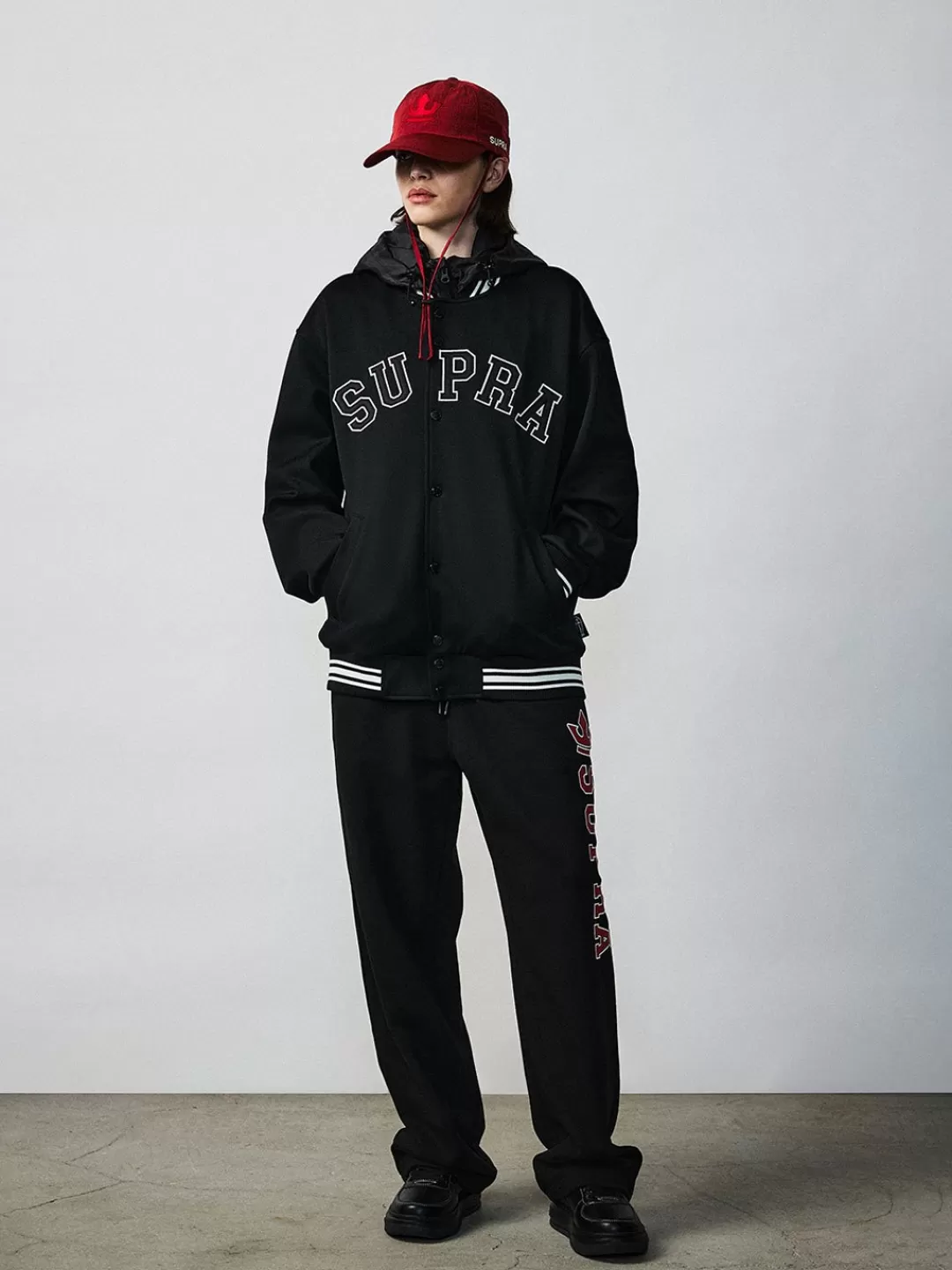 VARSITY ARCH LOGO JERSEY VARSITY JACKET^Supra Cheap