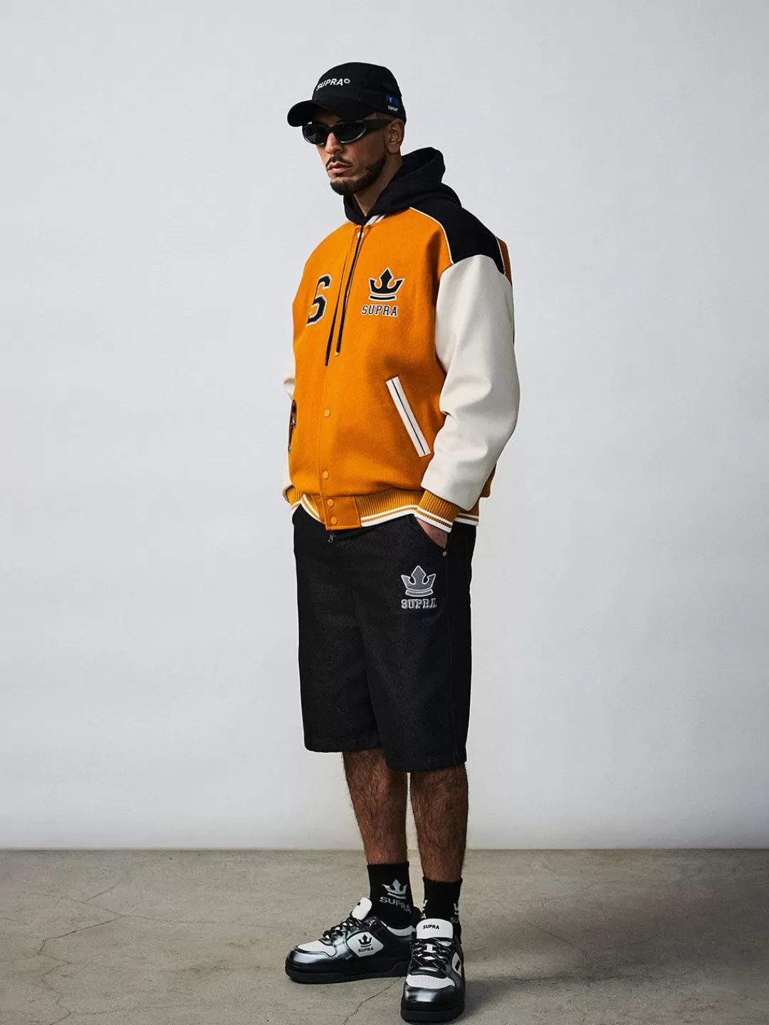 VARSITY SIMPLE S LOGO WOOL VARSITY JACKET^Supra Hot